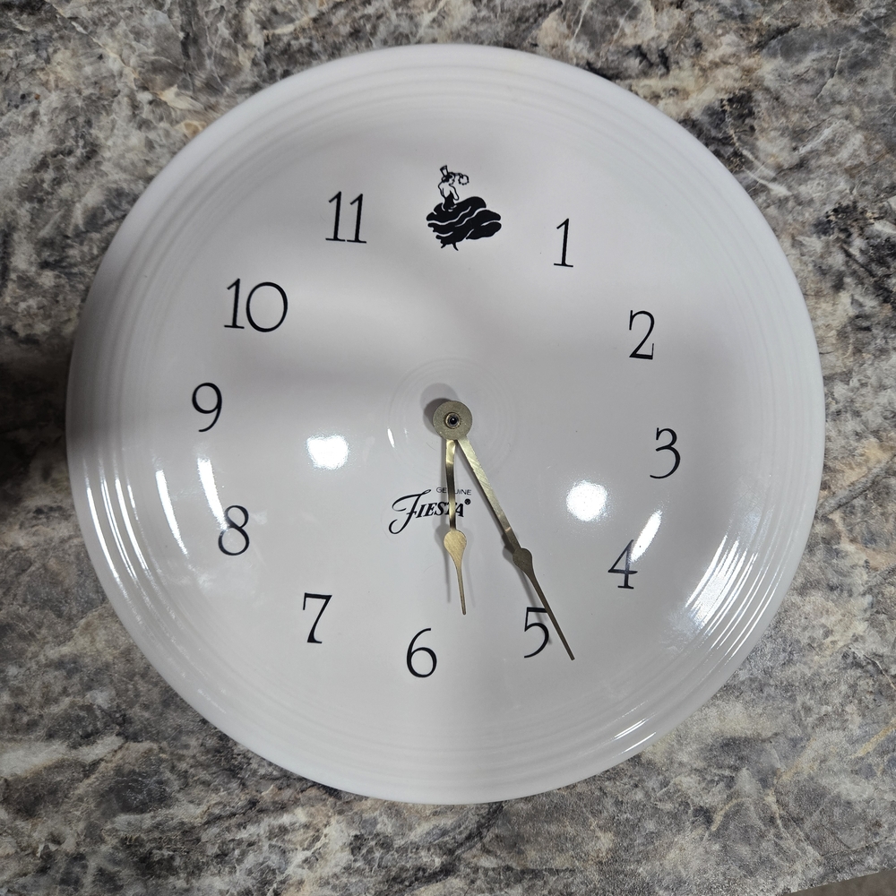 Fiestaware White Clock